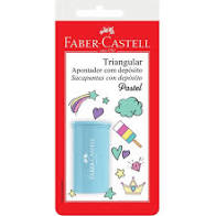 APONTADOR FABER CASTELL BLISTER COM DEPOSITO PASTEL 125TZF
