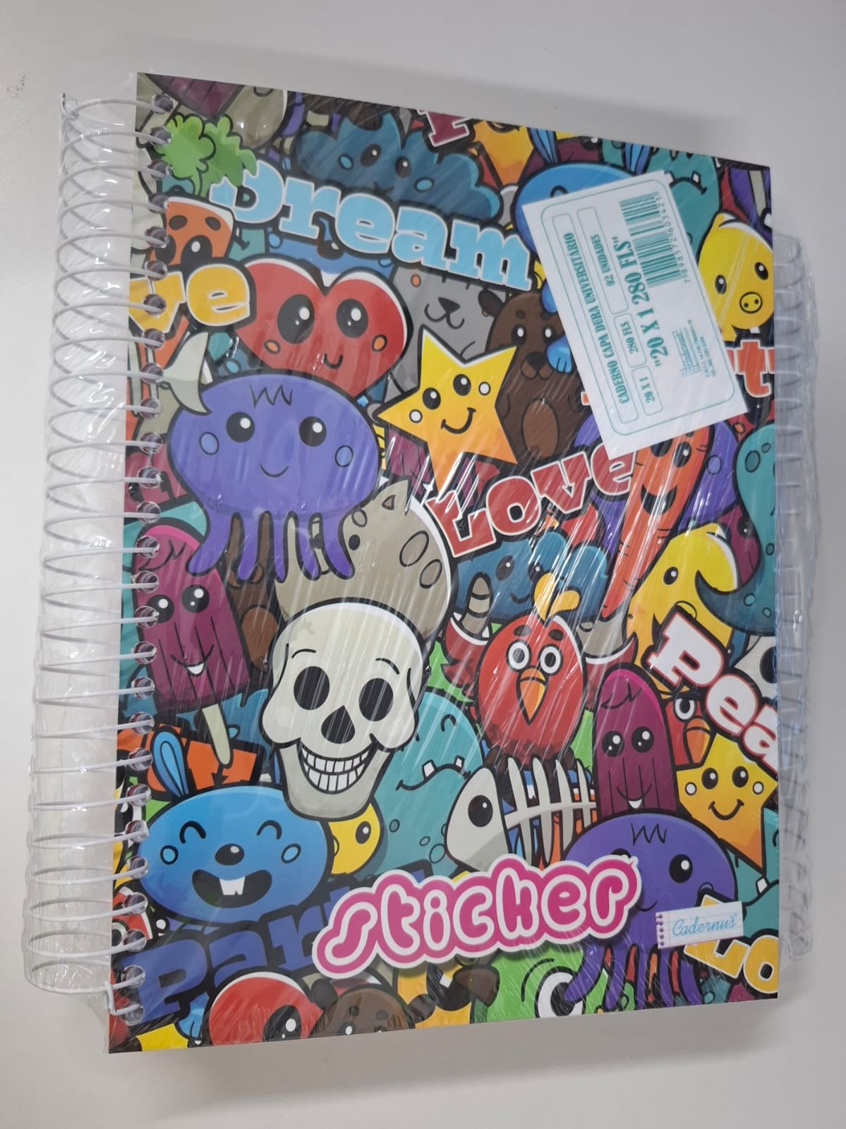 CADERNO CADERNUS 280F SORTIDOS MAS/FEM