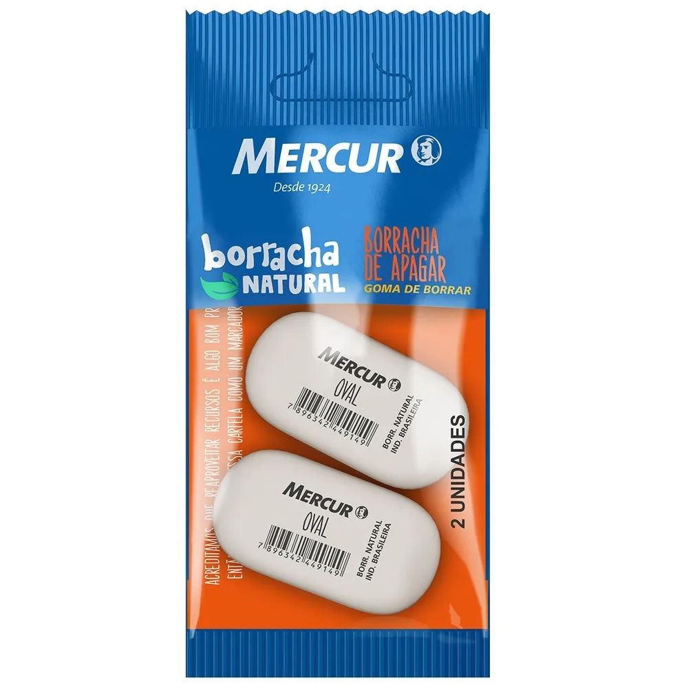 BORRACHA MERCUR TR OVAL BLISTER C/2