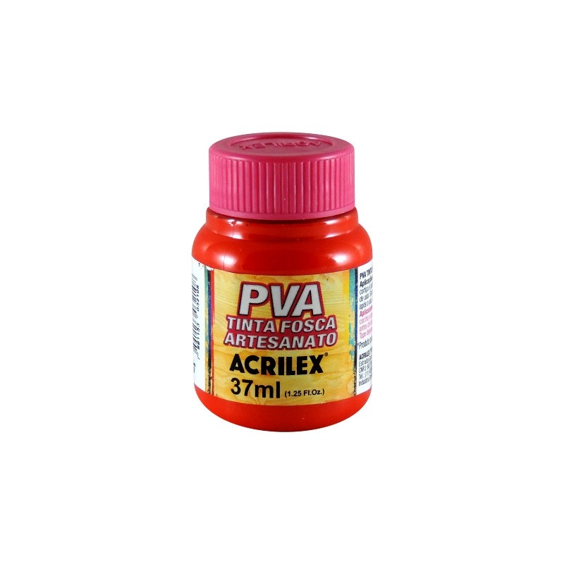 TINTA ACRILEX PVA 37ML 3240 507 VERMELHO FOGO
