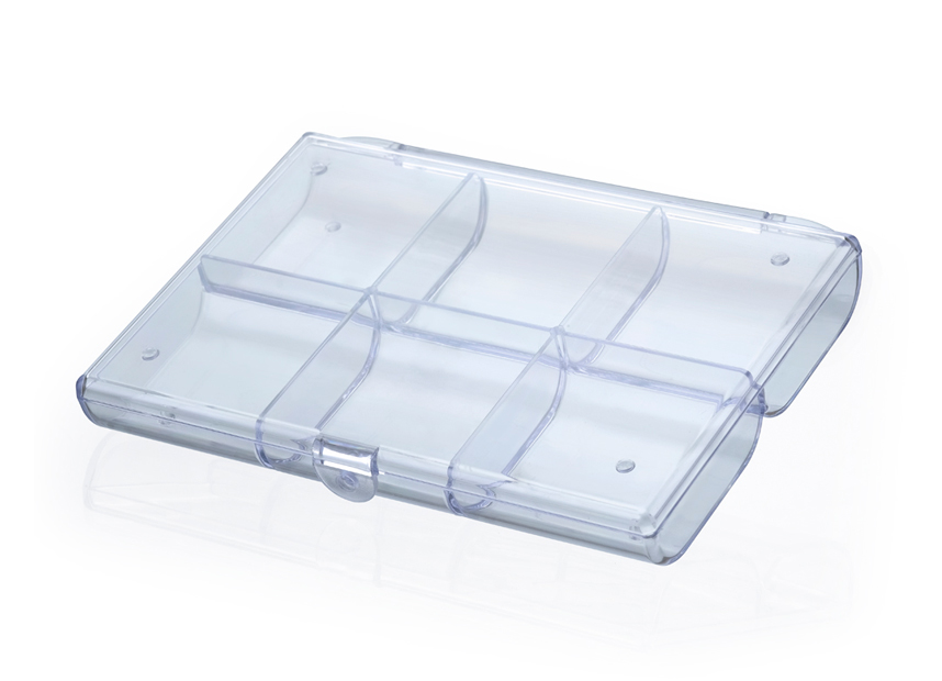 CAIXA ORGANIZADORA WALEU C/6 DIVISORIA CRISTAL