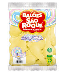 BALAO SAO ROQUE 7 CANDY AMARELO C/25