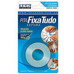 FITA TEK BOND 12MX1,5M DUPLA FACE ESPUMA BLISTER
