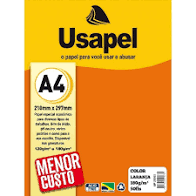 PAPEL USAPEL COLOR 180G 50F LARANJA