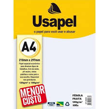 PAPEL USAPEL 180G 30F PEROLA PRATA 25055