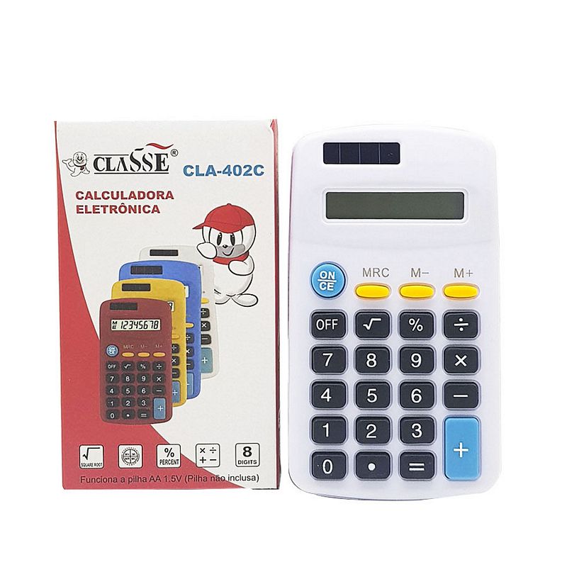 CALCULADORA CLASSE BOLSO CLA-402 COLORIDA