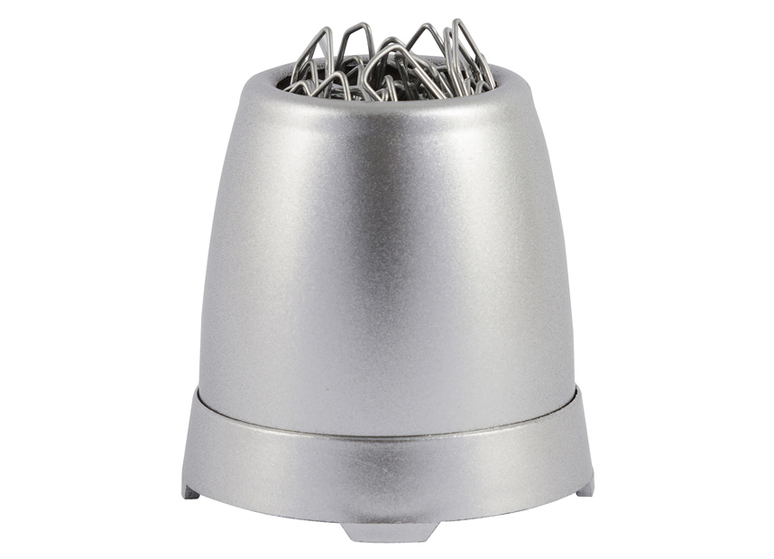 PORTA CLIPS WALEU METALIC PRATA FOSCO