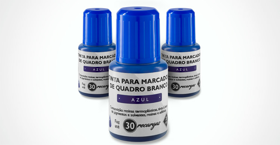 TINTA PARA MARCADOR DE QUADRO BRANCO 20ML BRW AZUL