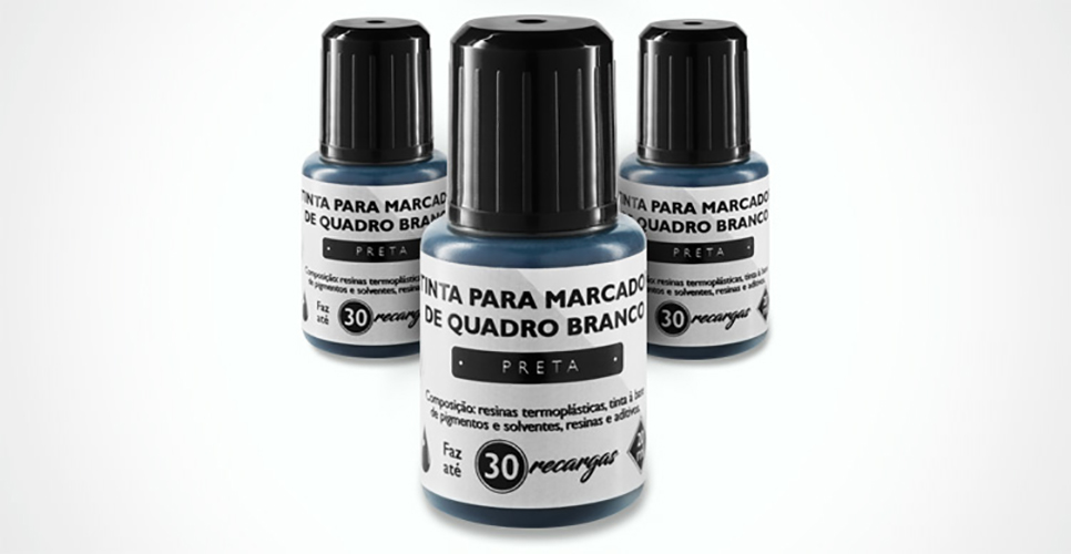 TINTA PARA MARCADOR DE  QUADRO BRANCO 20ML BRW PRETO