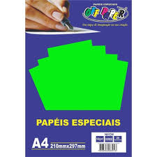 PAPEL OFF PAPER NEON 180G A4 20F VERDE
