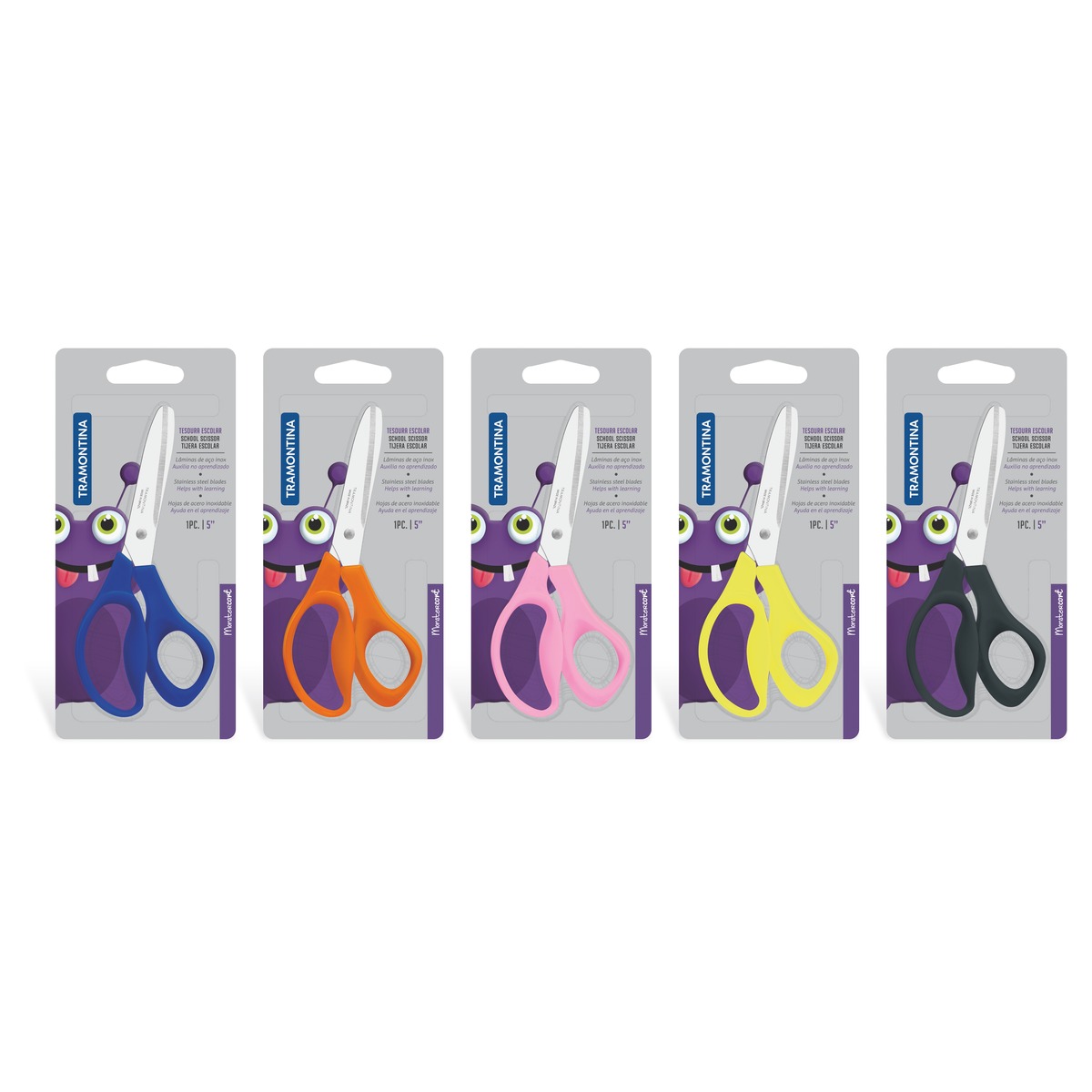 TESOURA TRAMONTINA BLISTER COLOR 25930995