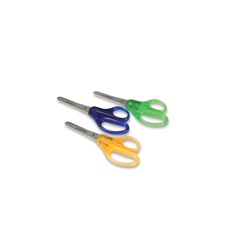 TESOURA ACRILEX ESC CABO TRANPARENTE SORTIDA 22524