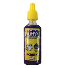 COLA GLITER ACRILEX 23G 2900 207 VIOLETA