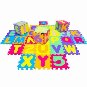 TAPETE EVA LETRAS/NUMEROS 28,5X28,5 10P