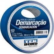 FITA TEK BOND 48X15 DEMARCACAO AZUL