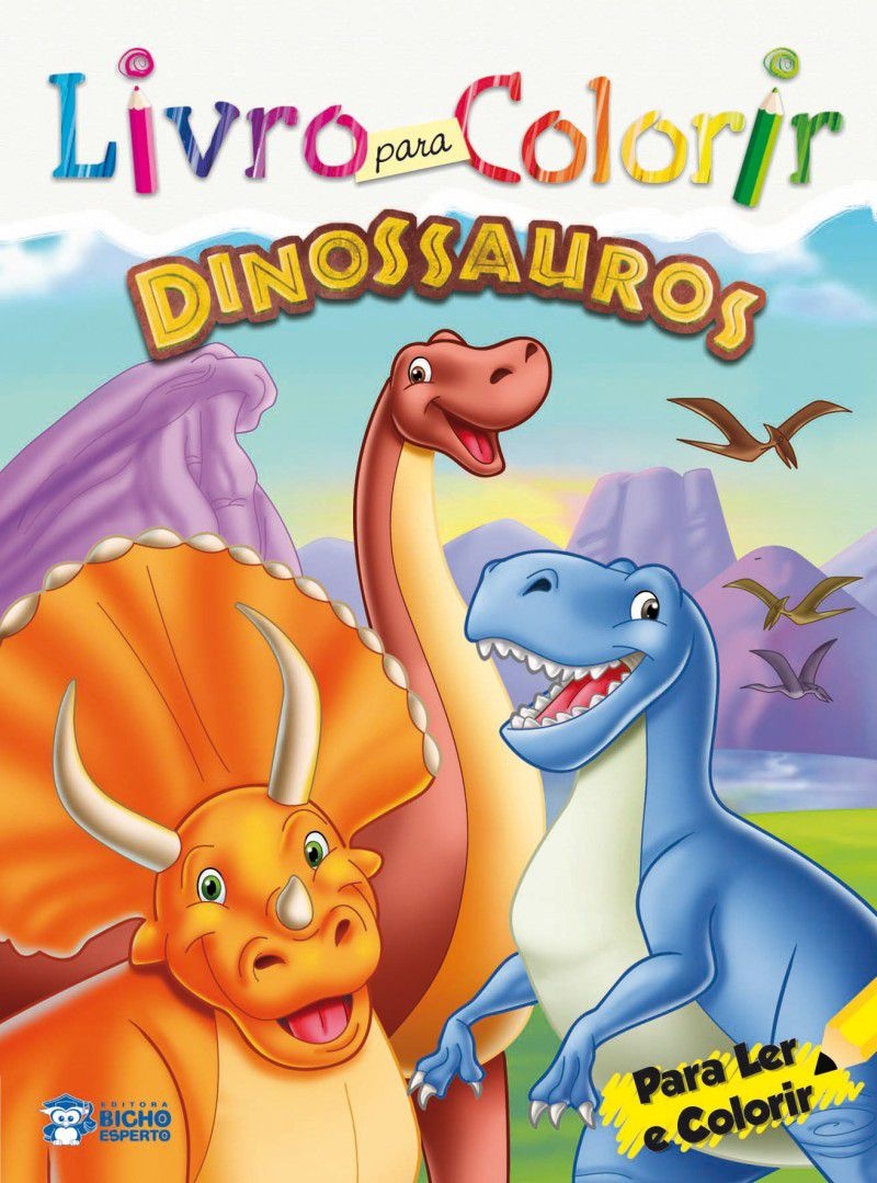LIVRO BICHO ESPERTO COLORIR DINOSSAUROS