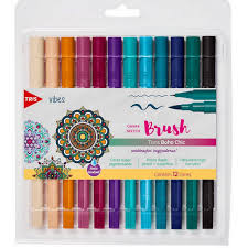 CANETA TRIS HIDROGRAFICA BRUSH BOHO C/12 607191