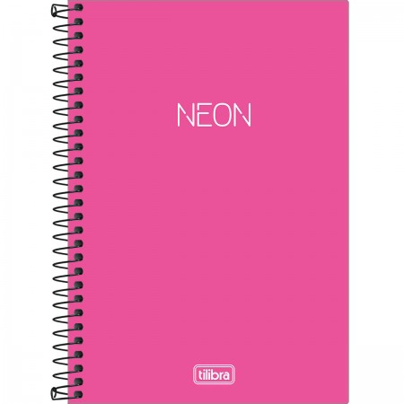 CADERNO TILIBRA 1/4 80FLS ESPIRAL NEON PINK 302562
