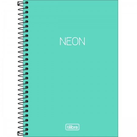 CADERNO TILIBRA 1/4 80FLS ESPIRAL NEON AZUL TURQUEZA 315737