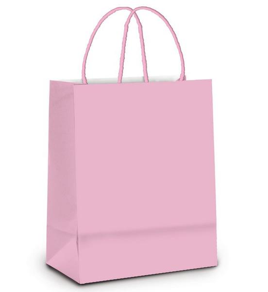 SACOLA CROMUS 21,5X15X8CM ROSA BEBE