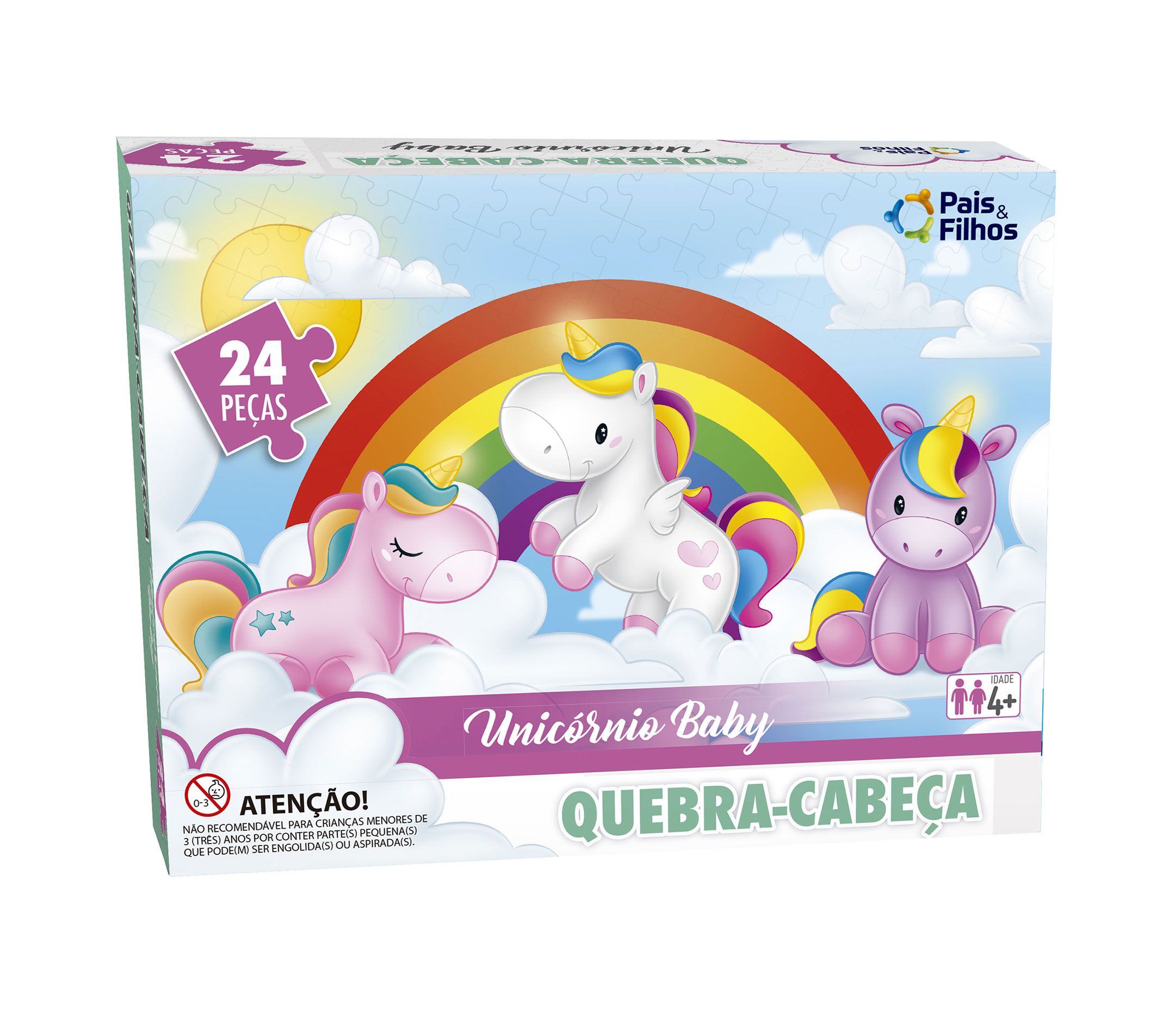 QUEBRA CABECA PAIS E FILHOS UNICORNIO BABY 24P 2157