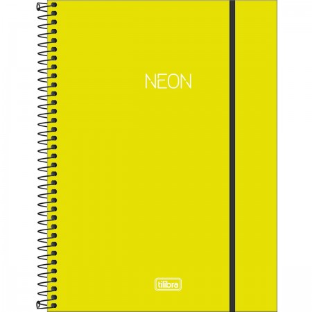 CADERNO TILIBRA 1.1 80FLS CAPA DURA NEON VERDE LIMAO 315605