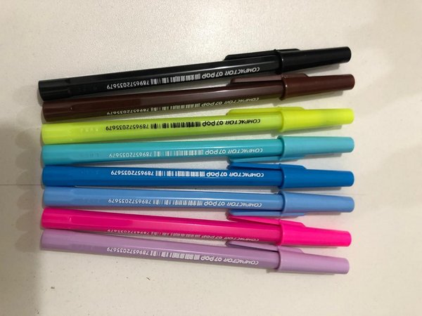 CANETA COMPACTOR 07 POP AZUL