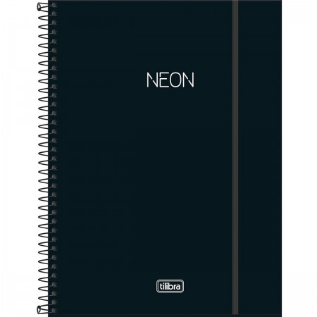 CADERNO TILIBRA 1.1 80FLS CAPA DURA NEON PRETO 302457