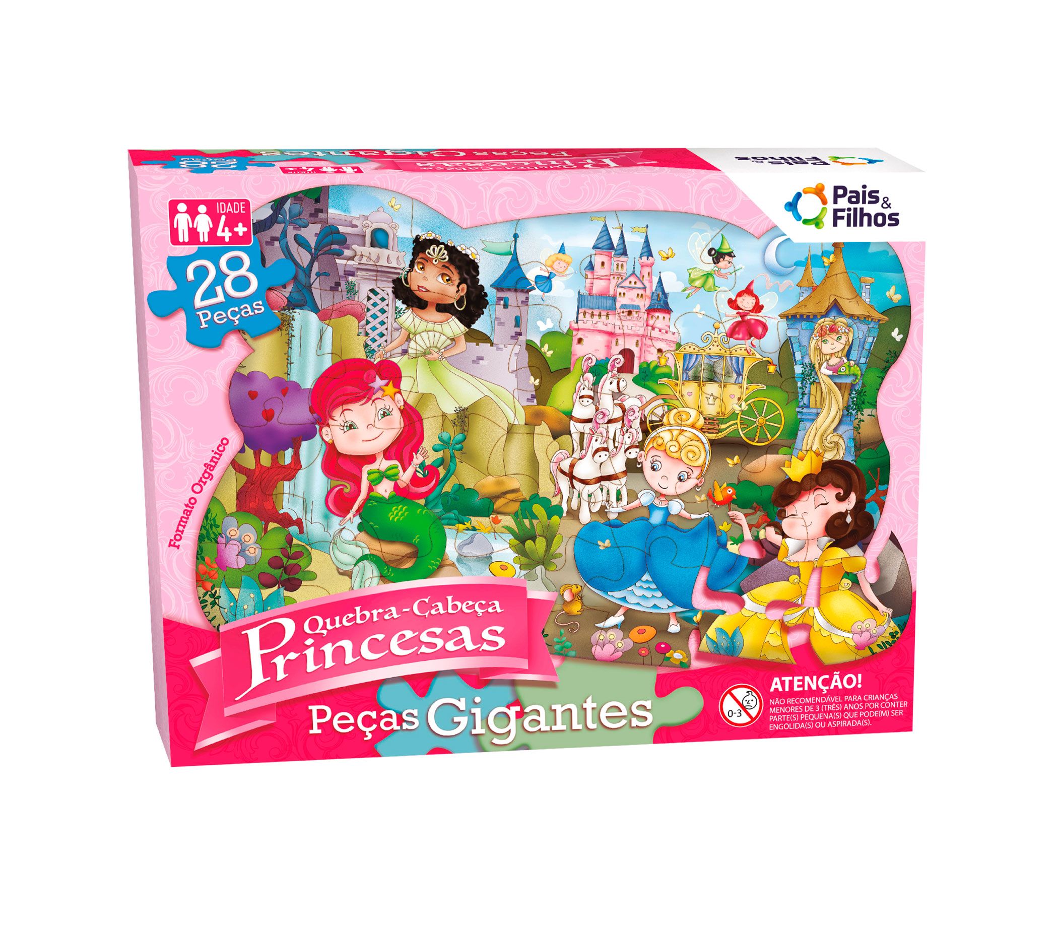 QUEBRA CABECA PAIS E FILHOS PRINCESAS PECAS GIGANTE 28P 0991