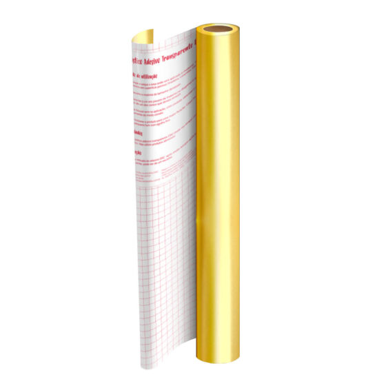 PLASTICO ADESIVO DAC 45X10 METALIZADO DOURADO 1751