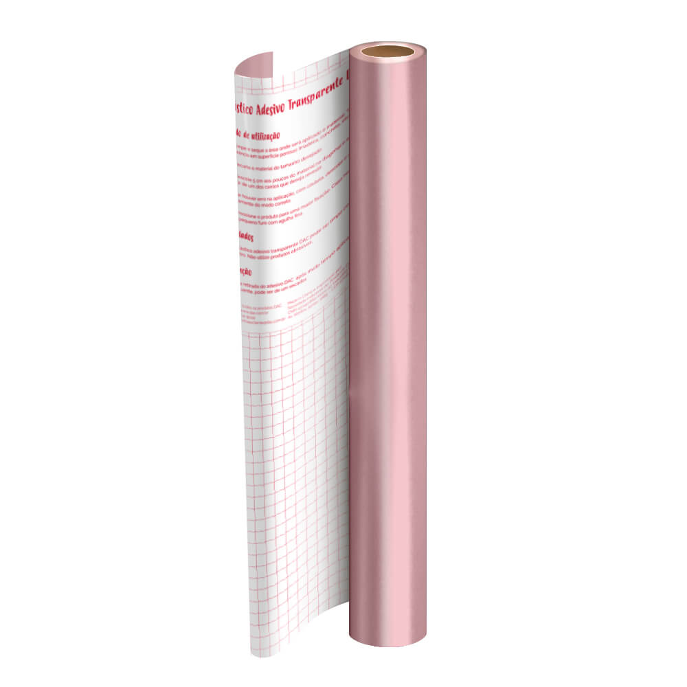 PLASTICO ADESIVO DAC 45X10 METALIZADO ROSA 1751