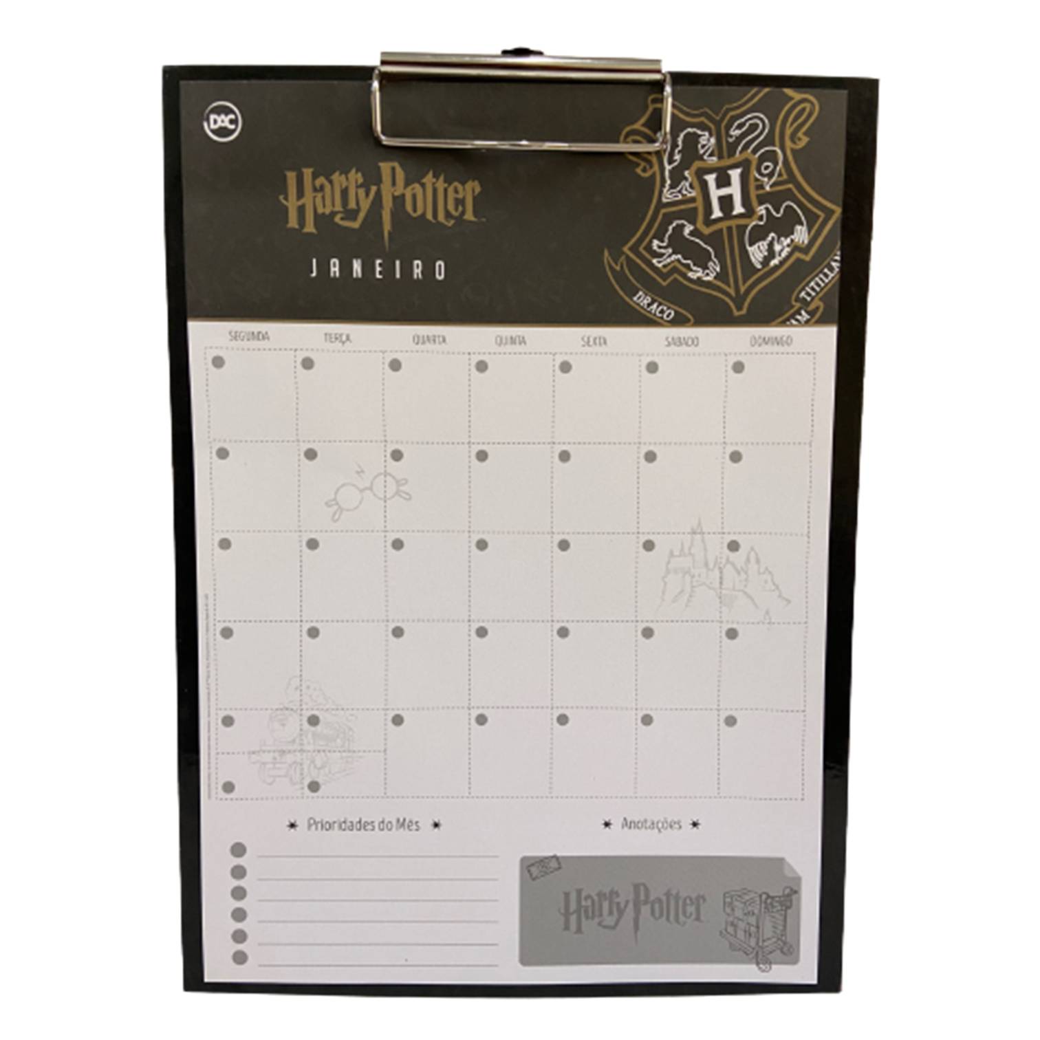 CALENDARIO DAC PLANER PRANCHETA HARRY POTER 12F 3111