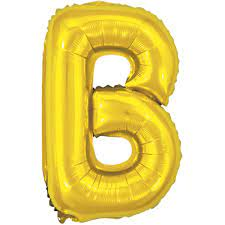 BALAO MAKE+ METALICO 16' 40CM DOURADO LETRA B