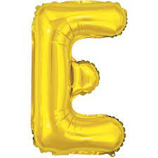 BALAO MAKE+ METALICO 16' 40CM DOURADO LETRA E