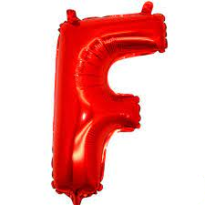 BALAO MAKE+ METALICO 16' 40CM VERMELHO LETRA F