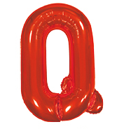 BALAO MAKE+ METALICO 16  40CM VERMELHO LETRA Q