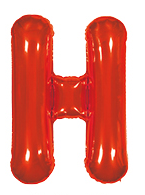 BALAO MAKE+ METALICO 16' 40CM VERMELHO LETRA H