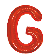 BALAO MAKE+ METALICO 16' 40CM VERMELHO LETRA G