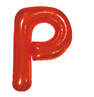 BALAO MAKE+ METALICO 16' 40CM VERMELHO LETRA U