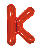 BALAO MAKE+ METALICO 16' 40CM VERMELHO LETRA K