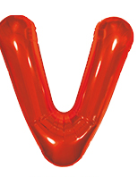 BALAO MAKE+ METALICO 16' 40CM VERMELHO LETRA V