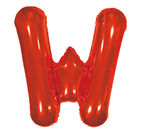 BALAO MAKE+ METALICO 16' 40CM VERMELHO LETRA W