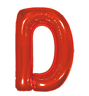 BALAO MAKE+ METALICO 16' 40CM VERMELHO LETRA D