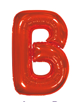 BALAO MAKE+ METALICO 16' 40CM VERMELHO LETRA B