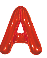 BALAO MAKE+ METALICO 16' 40CM VERMELHO LETRA A