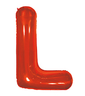 BALAO MAKE+ METALICO 16' 40CM VERMELHO LETRA L