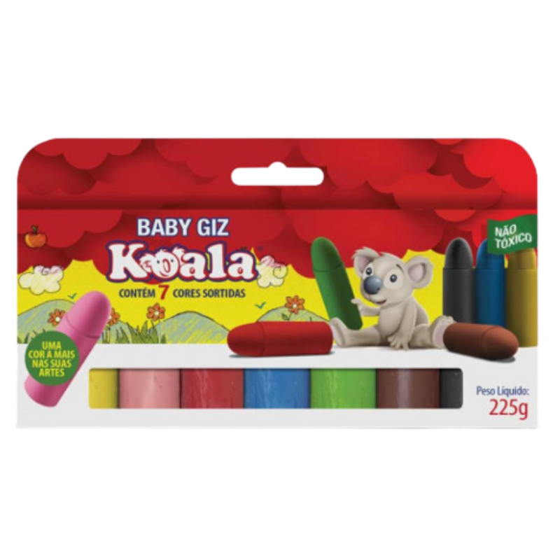 GIZ DE CERA BABY KOALA 7 CORES REF 0854