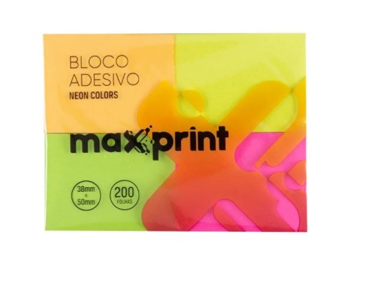 BLOCO ADESIVO MAXPRINT P MAX NEON 741705