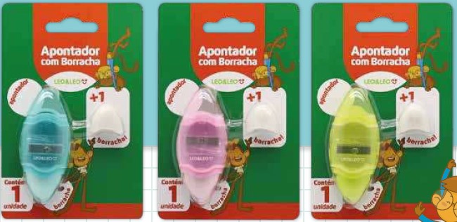 APONTADOR LEO&LEO COM DEPOSITO E  BORRACHA BLISTER 73003