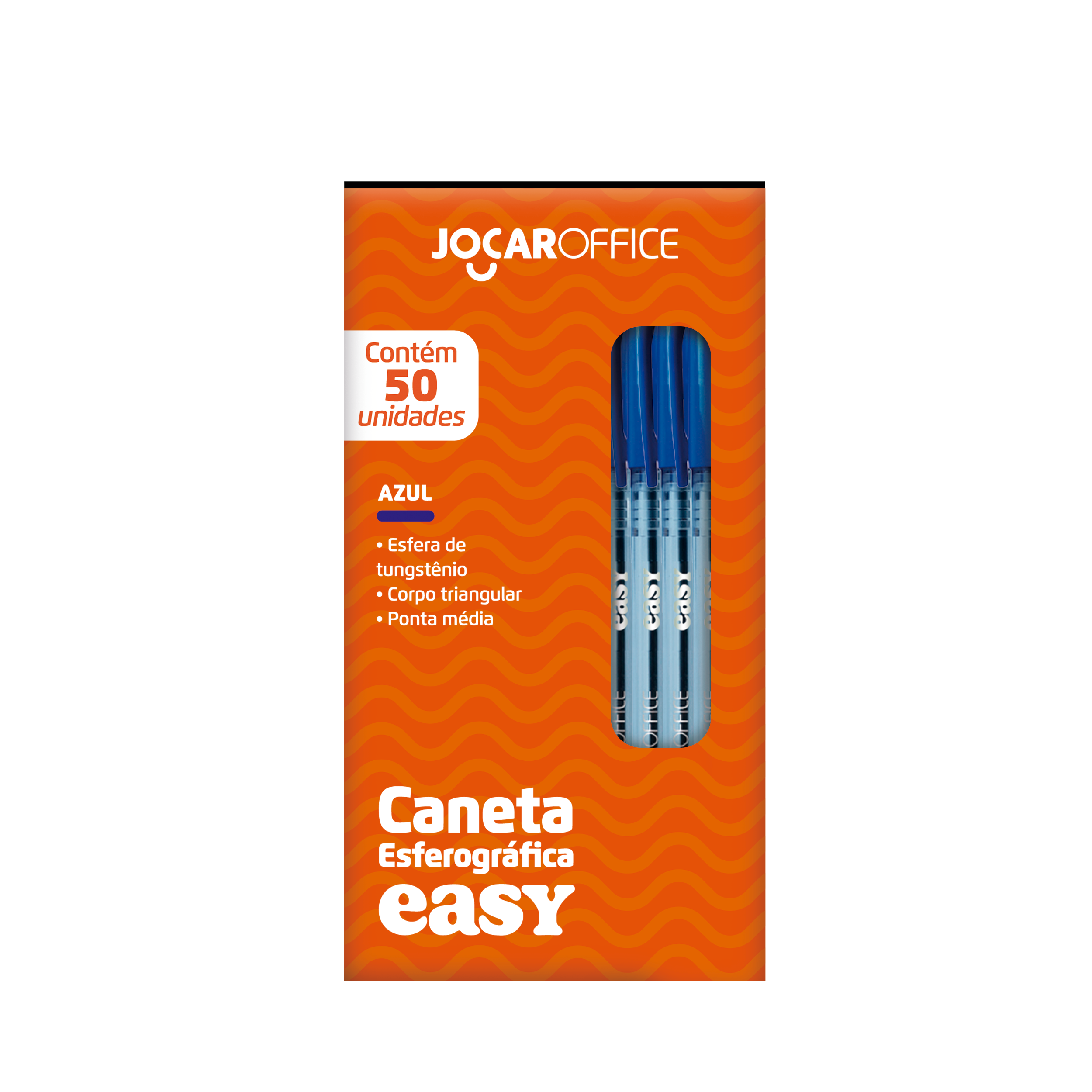 CANETA JOCAR EASY PONTA MEDIA AZUL 97680